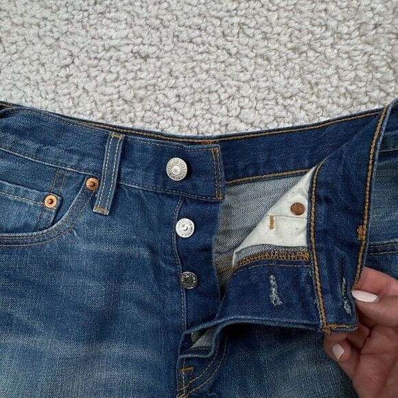 Levi's 501 Distress Cut Off Shorts California Tide Womens 27 - Picture 6 of 13